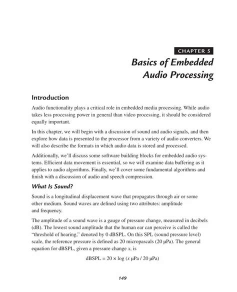 Embedded Audio Processing