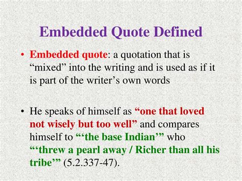 Embedded Quotes Examples