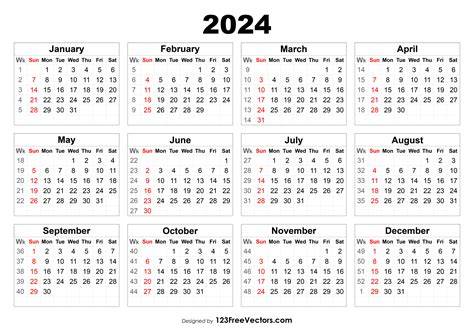 Embrace Organized Time: Printable 2024 Calendar with Week Numbers