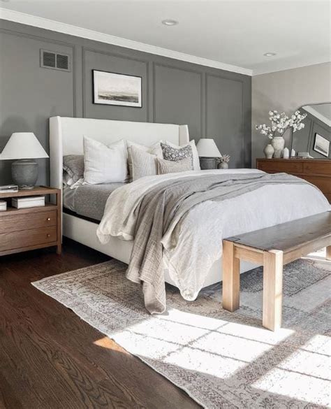 Embrace the Power of Contrast grey bedroom ideas with pop of color
