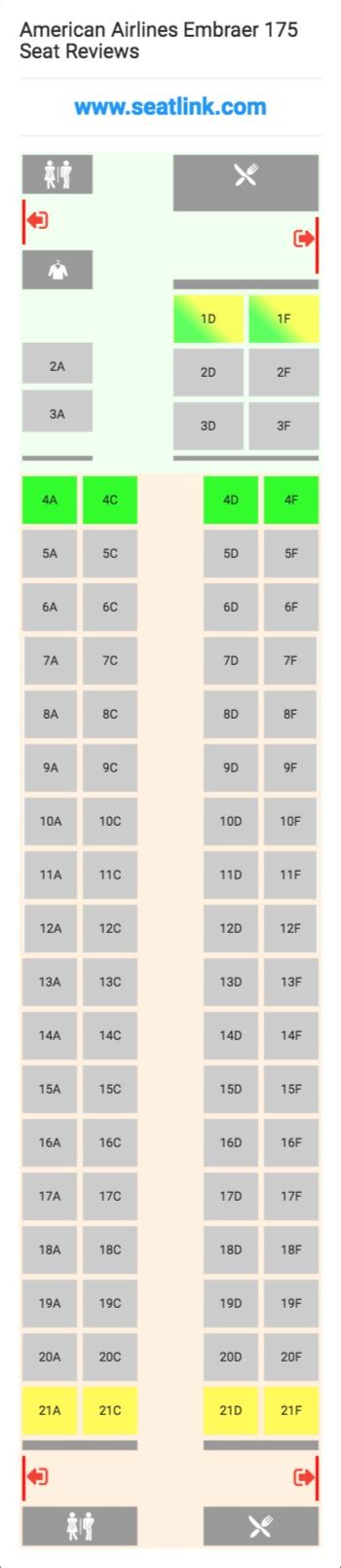 Embraer 175 Seat Chart