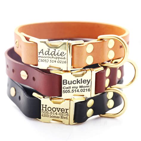 Embroidered Leather Dog Collars