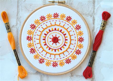 Embroidered Mandala Pattern