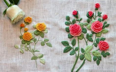 Embroidered Rose Pattern