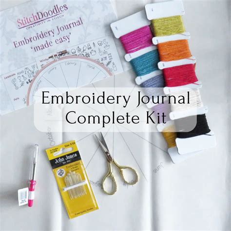 Embroidery Journal Kit Essentials