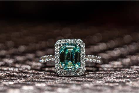 Emerald Engagement Ring on Hand View