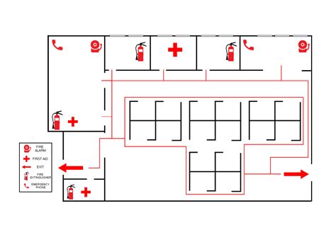 Emergency Evacuation Floor Plan Template