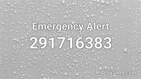 Emergency Alert Roblox ID - Roblox Music Codes | Roblox, Songs 