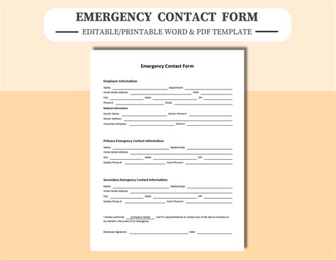 Emergency contact