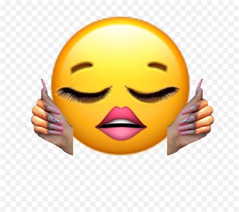 Emoji With Lashes And Nails