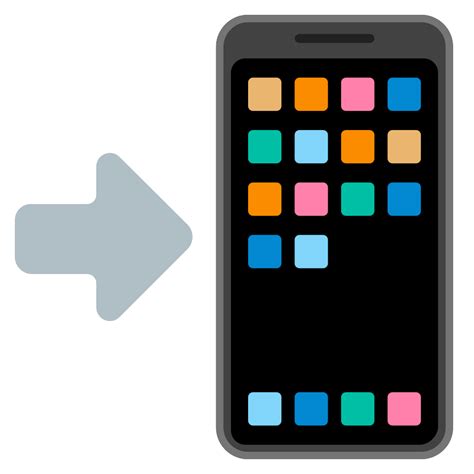 Emoji: Mobile Phone With Arrow