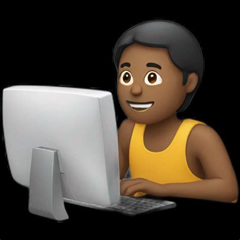 Emoji Of Person Using Computer