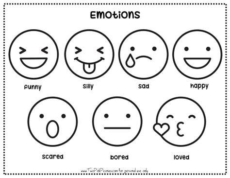 Emotions Color Pages
