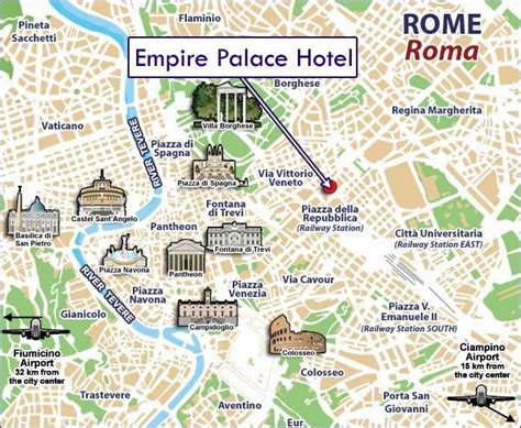 Empire Palace Hotel Rome Location