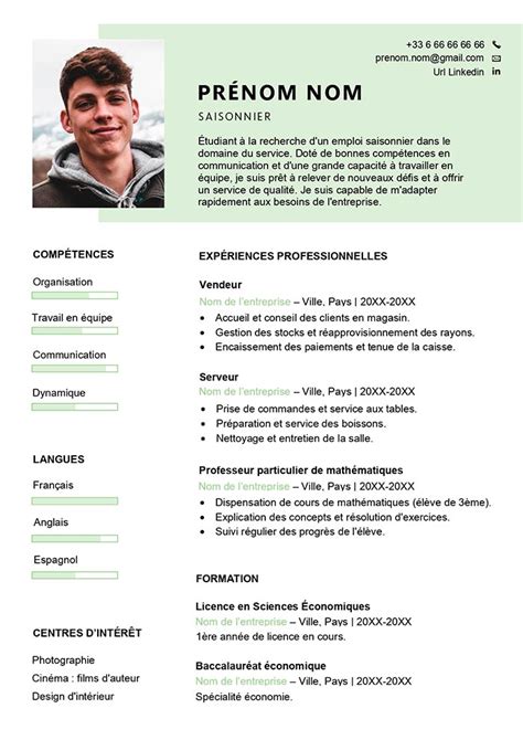 Emploi Saisonnier Cv