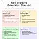 Employee Orientation Template