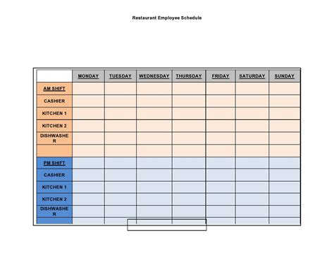 Employee Scheduling Calendar Template