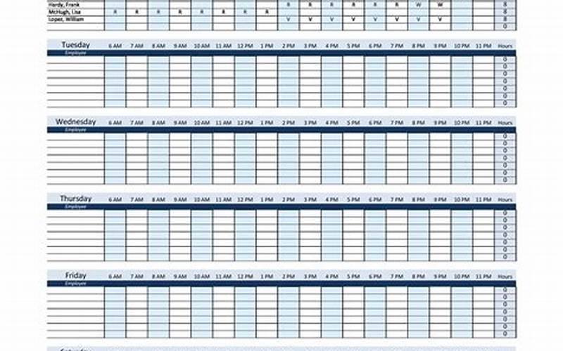 Employee Scheduling Excel