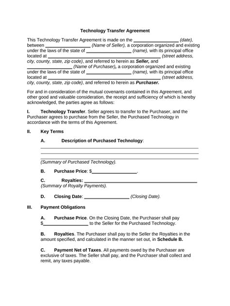 Employee Technology Use Agreement Template