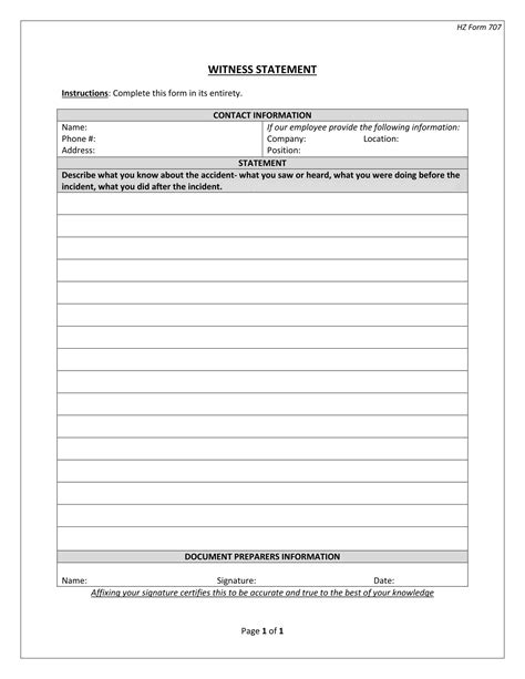 Free 14+ Employee Witness Statement Forms In Word Pdf Throughout Word