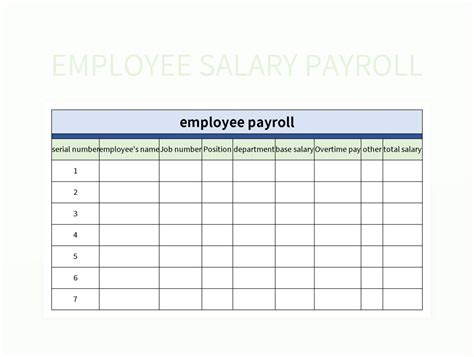 Employee Control Excel Template