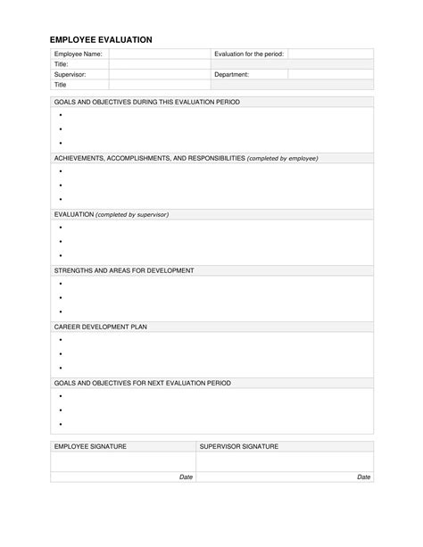 Employee Evaluation Form Template - 13+ Free Word, PDF Documents Download