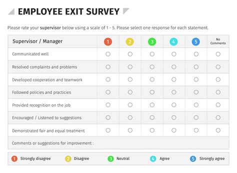 Employee Exit Survey Template