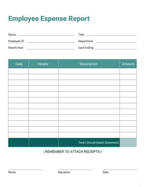 Employee Expense Report Template | 13+ Free Docs, Xlsx & PDF Formats