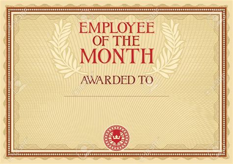 Employee Of The Month Printable