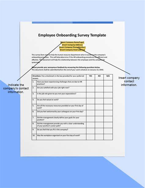 Employee Onboarding Survey Template