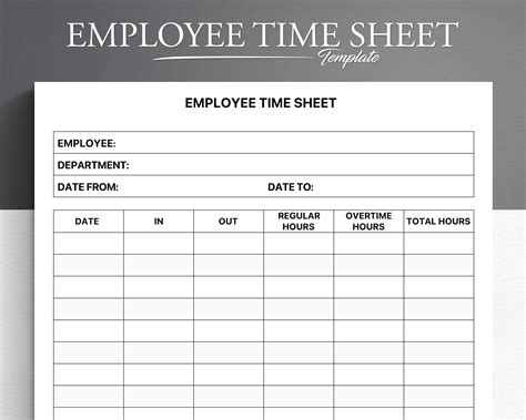 Employee Time Clock Template