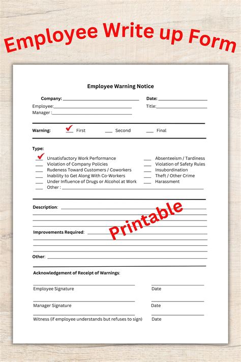 46 Effective Employee Write Up Forms [+ Disciplinary Action Forms]