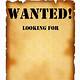 Empty Wanted Poster Template