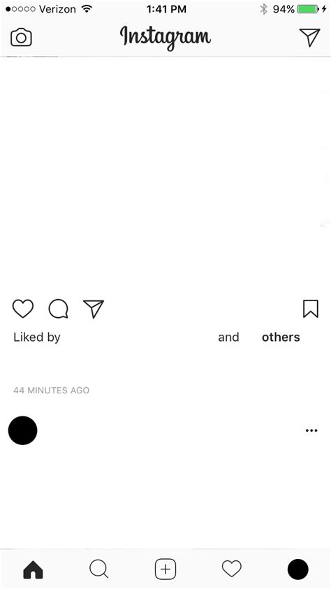 Empty Instagram Template