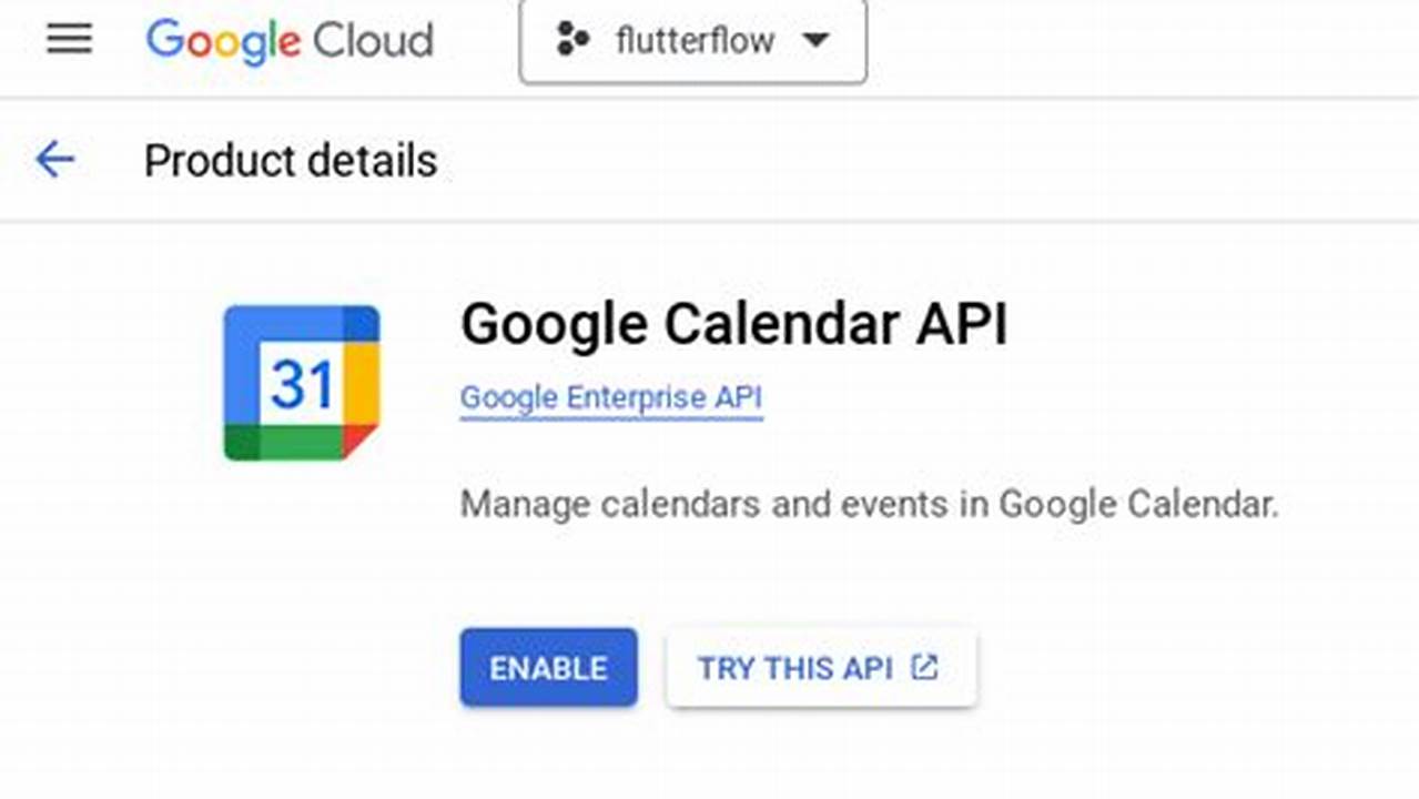 Enable The Google Calendar Api