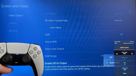 Enable 120Hz on PS5