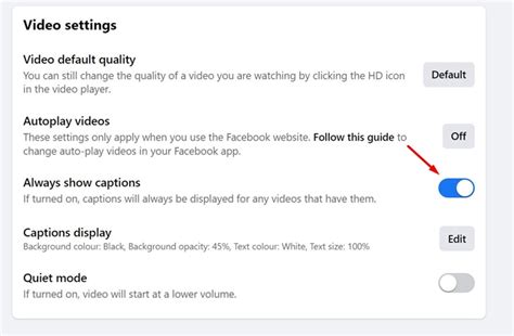 Enable Captions in Facebook Videos on Computer