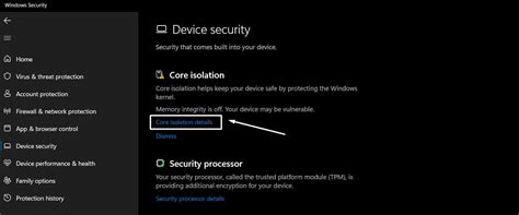 Enable Core isolation from Settings