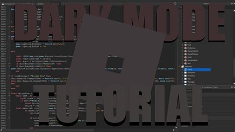 Enable Dark Mode in Roblox Studio Tutorial - YouTube