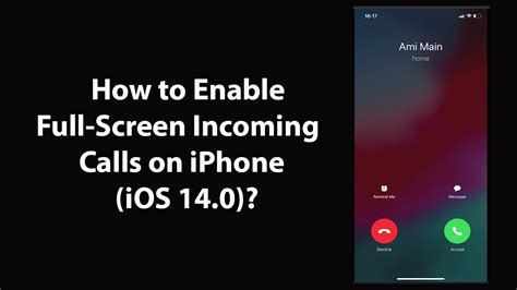 Enable Full Screen Incoming Calls in iOS 14