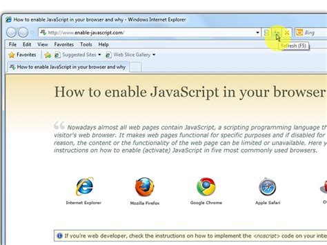 Enable Javascript In Your Browser