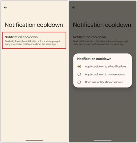 Enable Notification Cooldown in Android 15