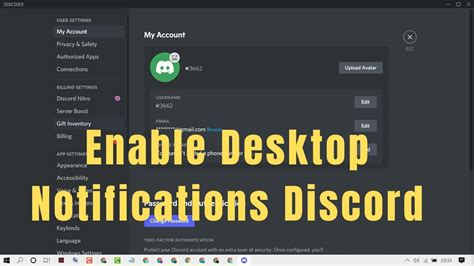 Enable Notifications in Discord