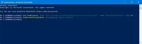 Enable Remote Desktop using PowerShell