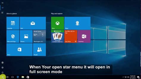 Enable Windows 10 Full Screen Start Menu