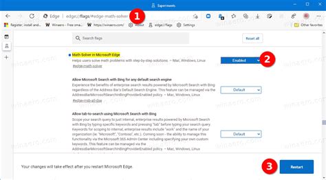 Enable and Disable Math Solver in Microsoft Edge
