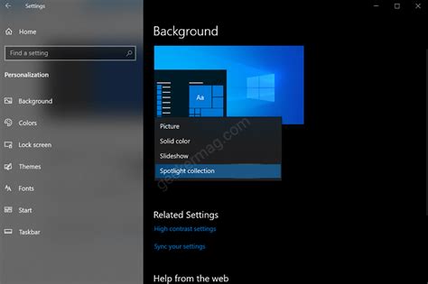 Enable and Use Spotlight Collection as Desktop Background in Windows 10