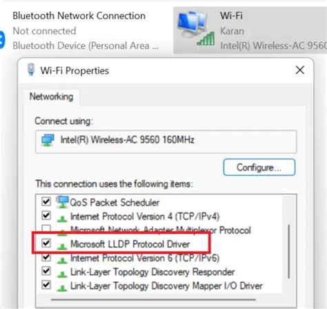 Enable the Microsoft LLDP Protocol Driver