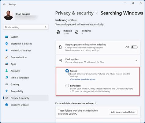 Enabling Search Indexing In Windows 11