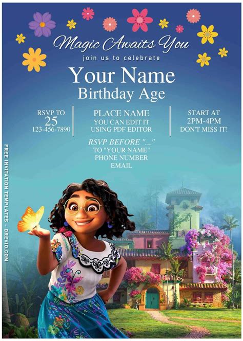 Encanto Invitations Template Free
